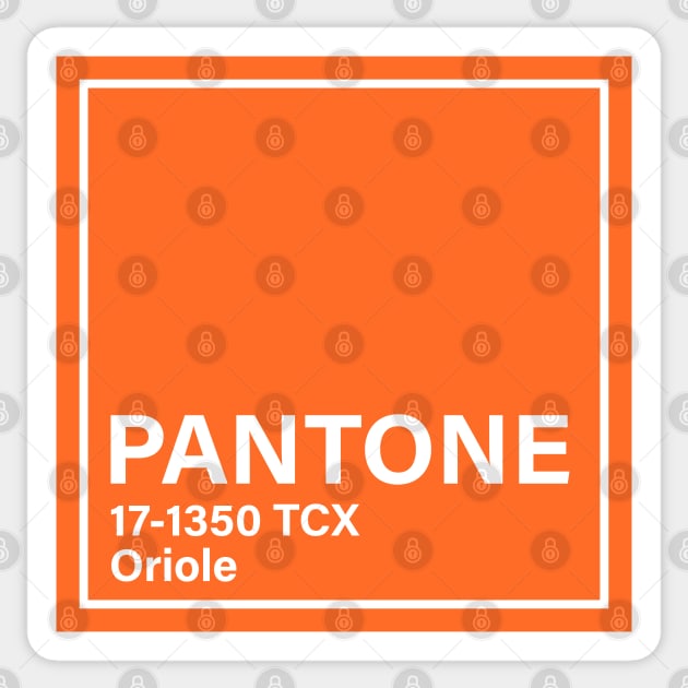 pantone 17-1350 TCX Oriole Sticker by princessmi-com